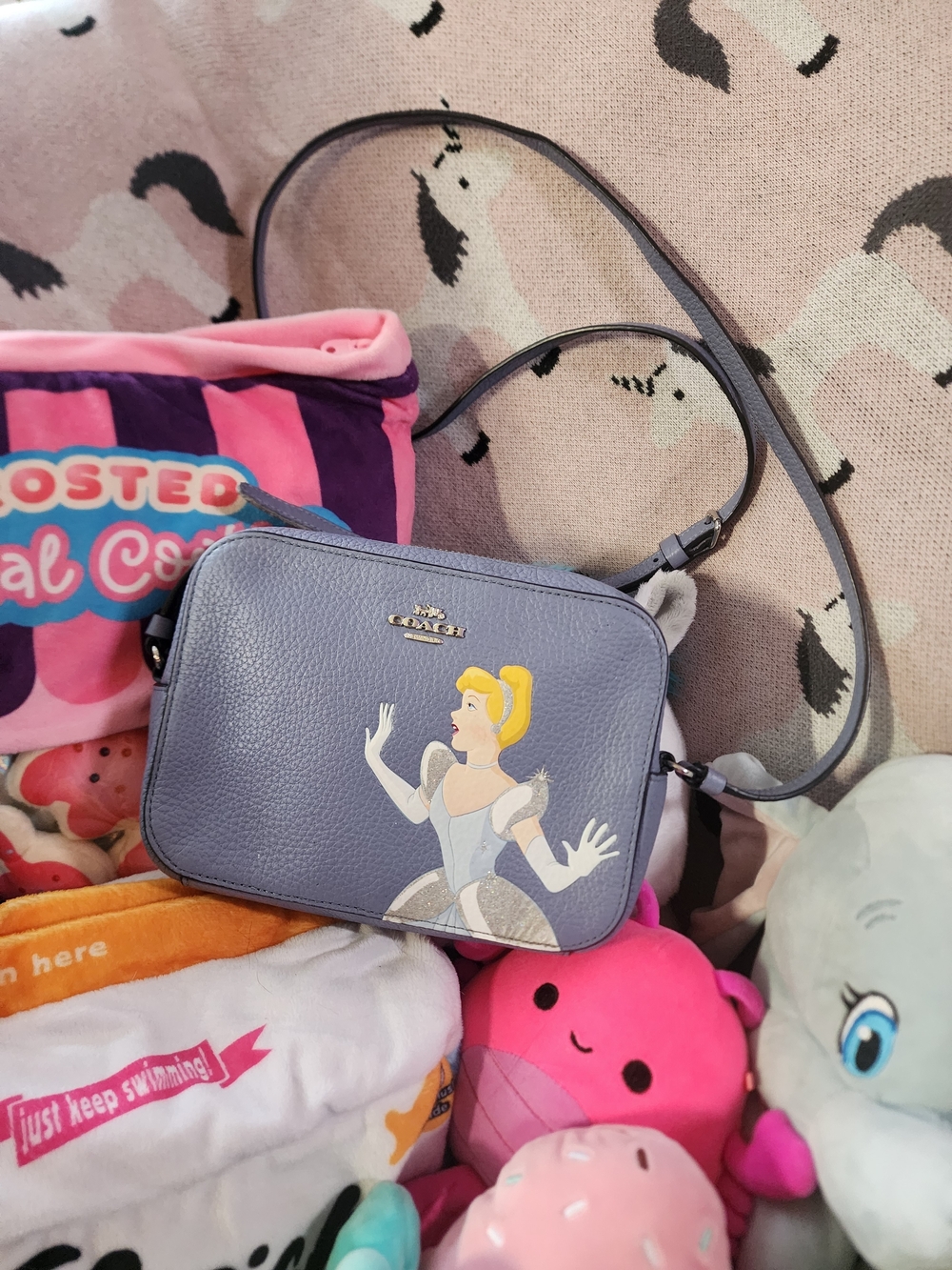 Disney X Coach Cinderella Mini Camera Bag Periwinkle Multi C3406